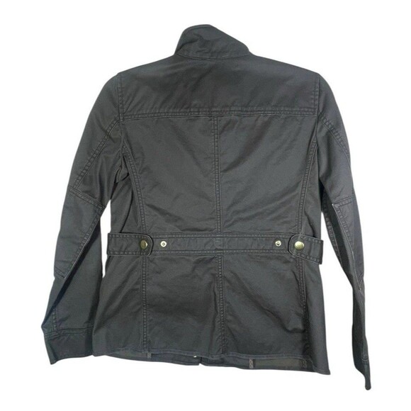 Women's J. Crew The Downtown Field Jacket Waxed Cotton Canvas Black Size PSmall - Picture 4 of 14